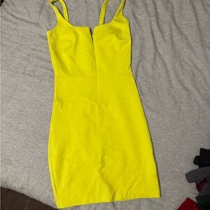 Bar III Vibrant Yellow Mini Dress